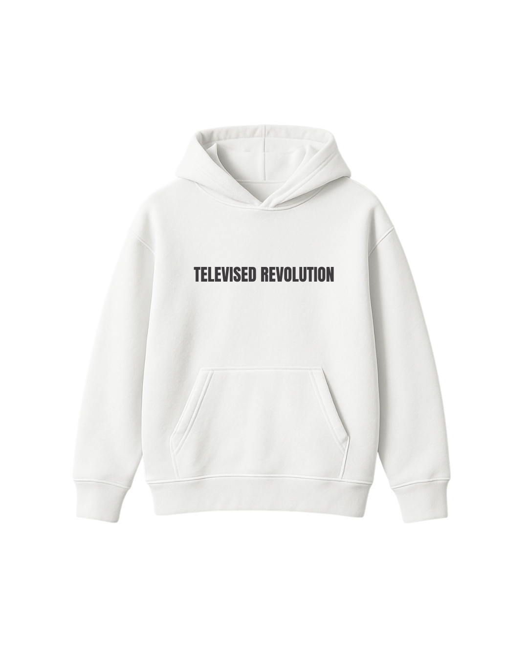 TELEVISED REVOLUTION GRAPHIC HOODIE - WHITE