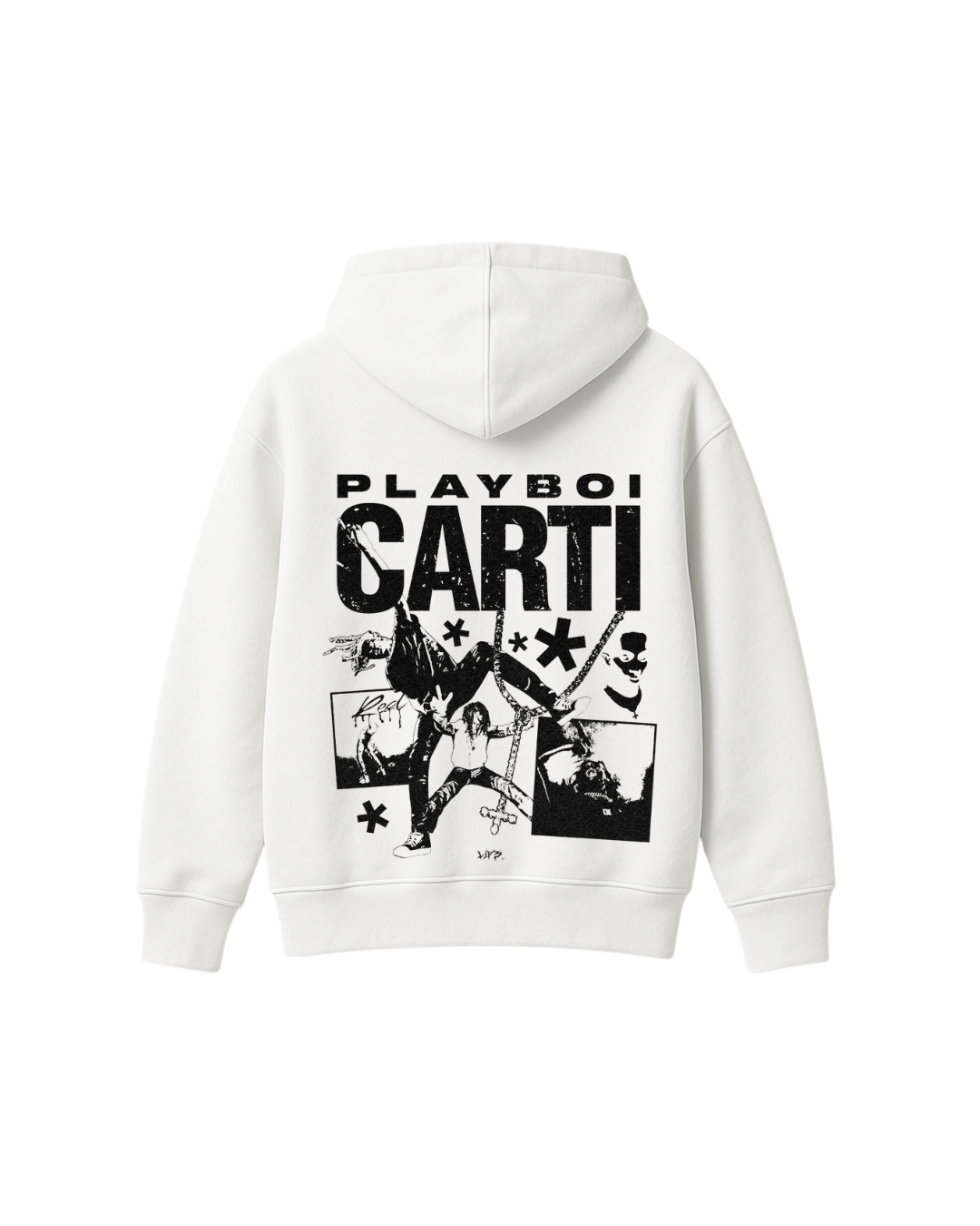 KING VAMP COLLAGE HOODIE - WHITE