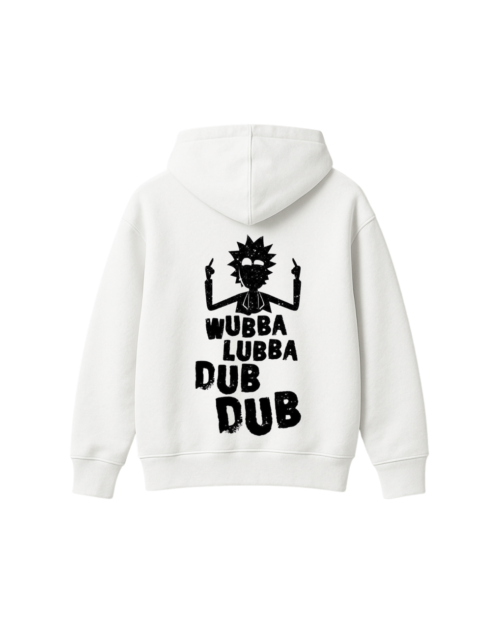 WUBBA LUBBA DUB DUB RICK & MORTY HOODIE - WHITE