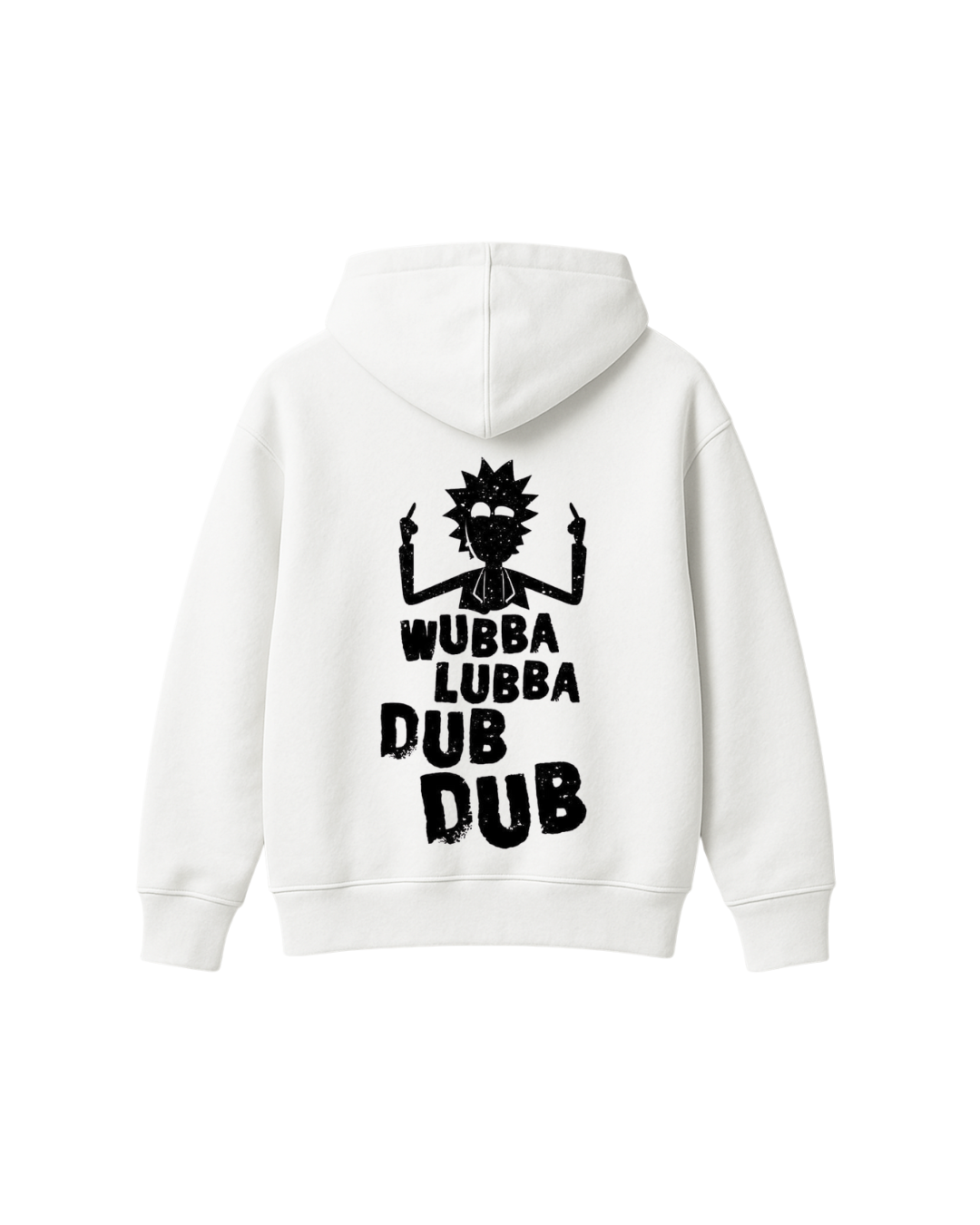 WUBBA LUBBA DUB DUB RICK & MORTY HOODIE - WHITE