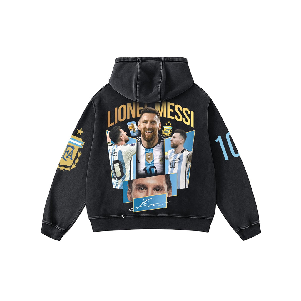 LIONEL MESSI ACID WASH OVERSIZED HOODIE