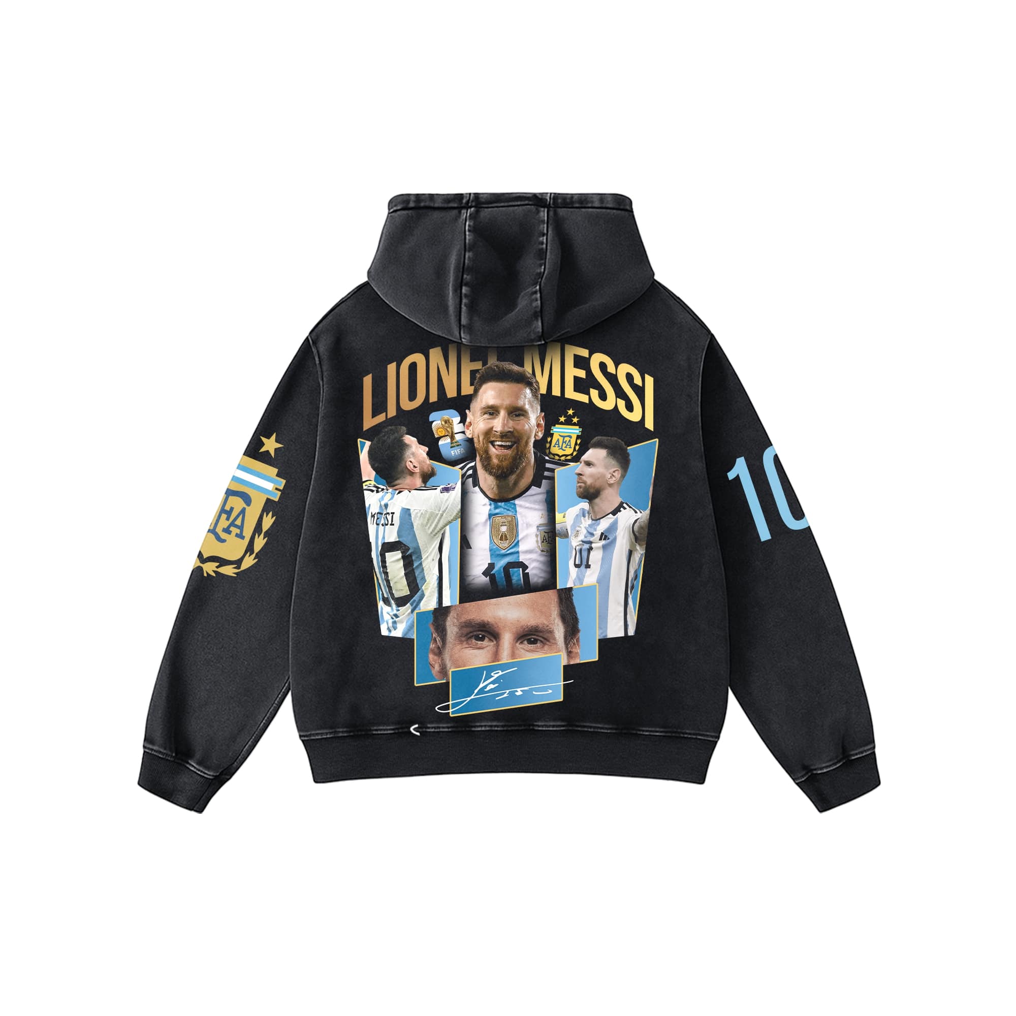 LIONEL MESSI ACID WASH OVERSIZED HOODIE