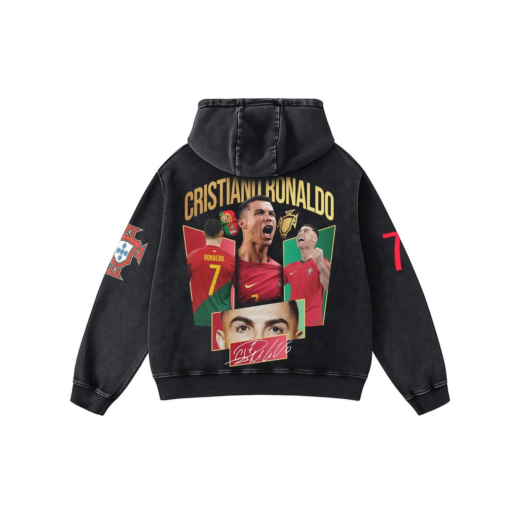 RONALDO ACID WASH OVERSIZED HOODIE