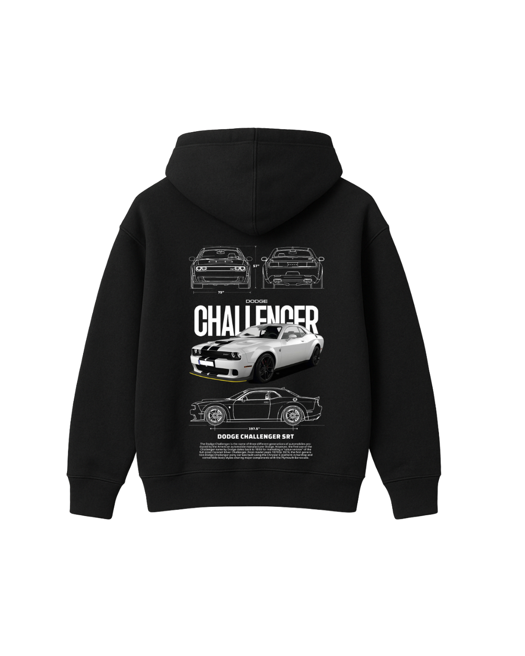 DODGE CHALLENGER SRT BLACK HOODIE