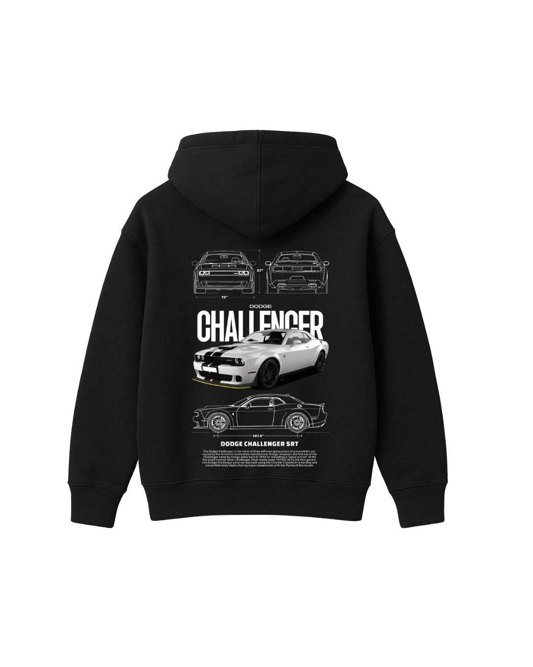 DODGE CHALLENGER SRT BLACK HOODIE