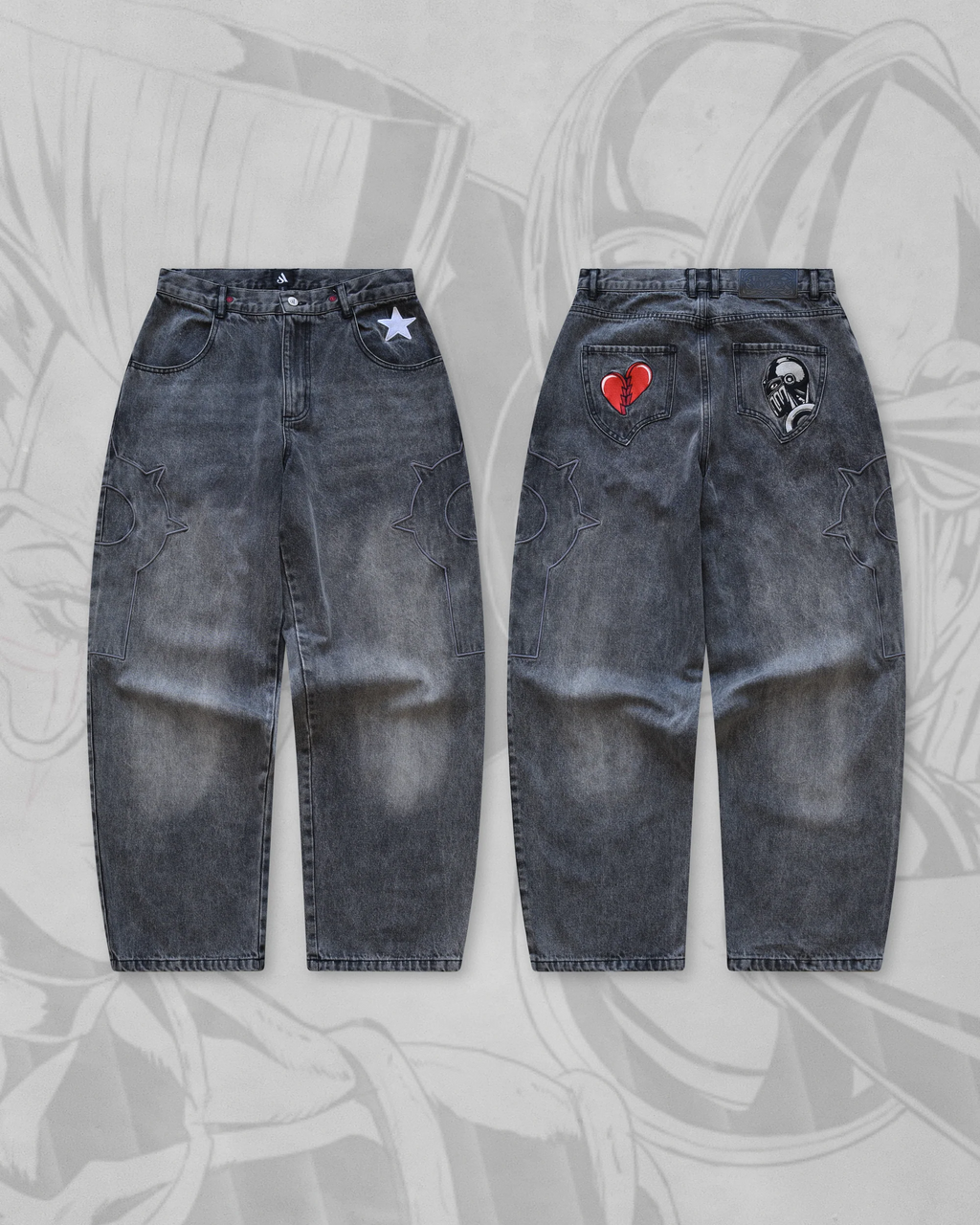 SILVER CHARIOT —BAGGY FIT JEANS