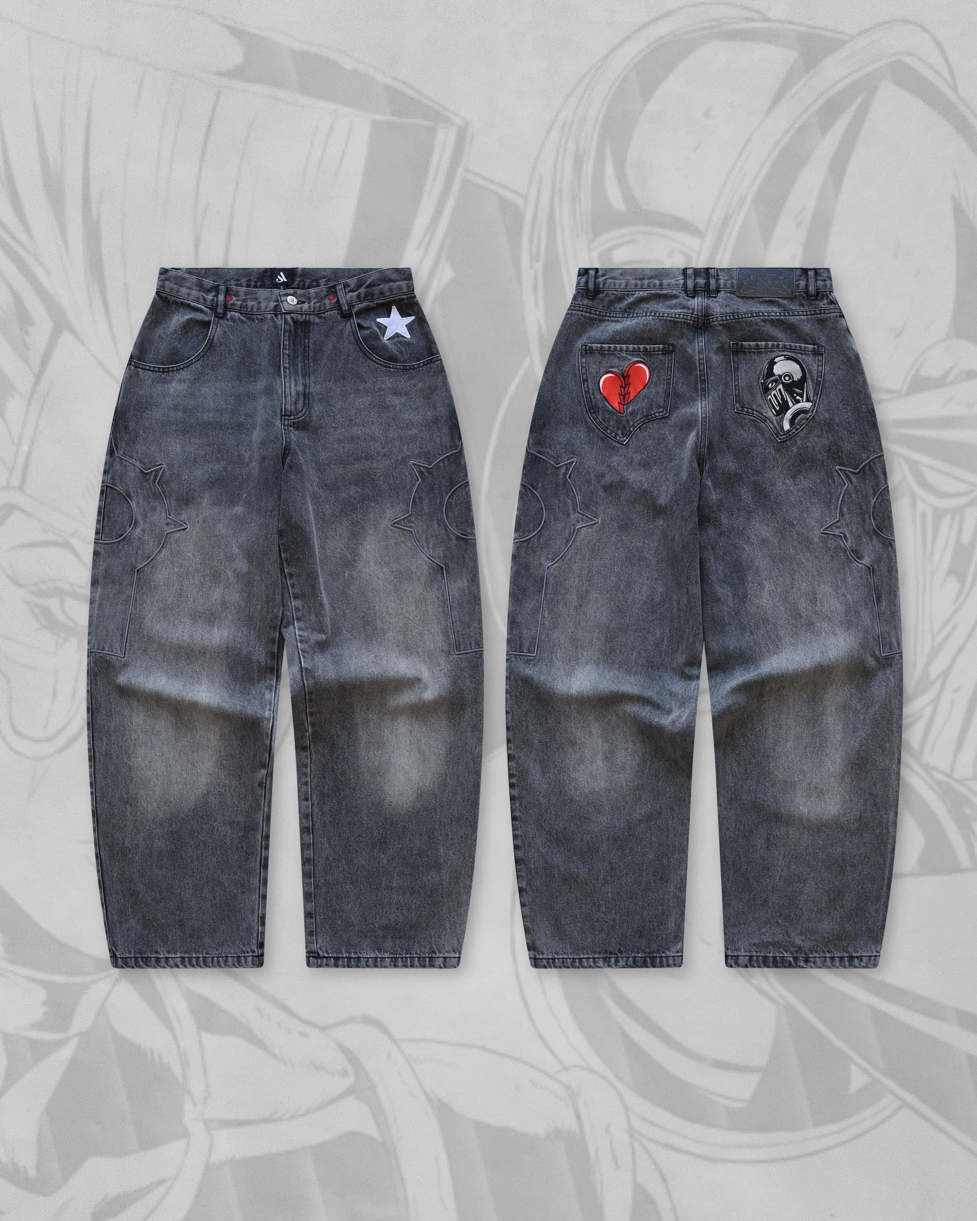 SILVER CHARIOT —BAGGY FIT JEANS
