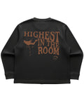 Black waffle knit oversized full-sleeve Back Design