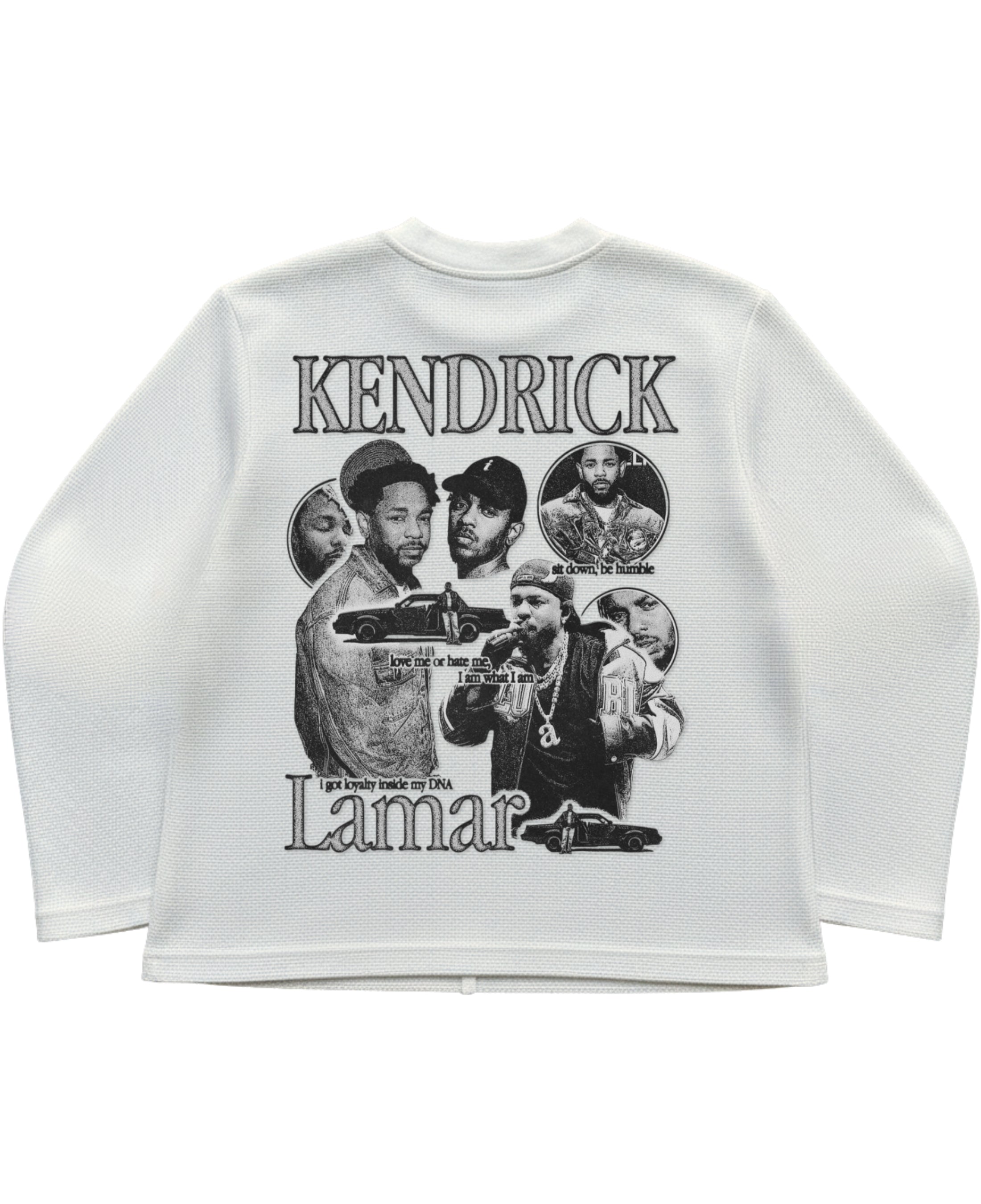 Off-white waffle knit oversized full-sleeve Back Design