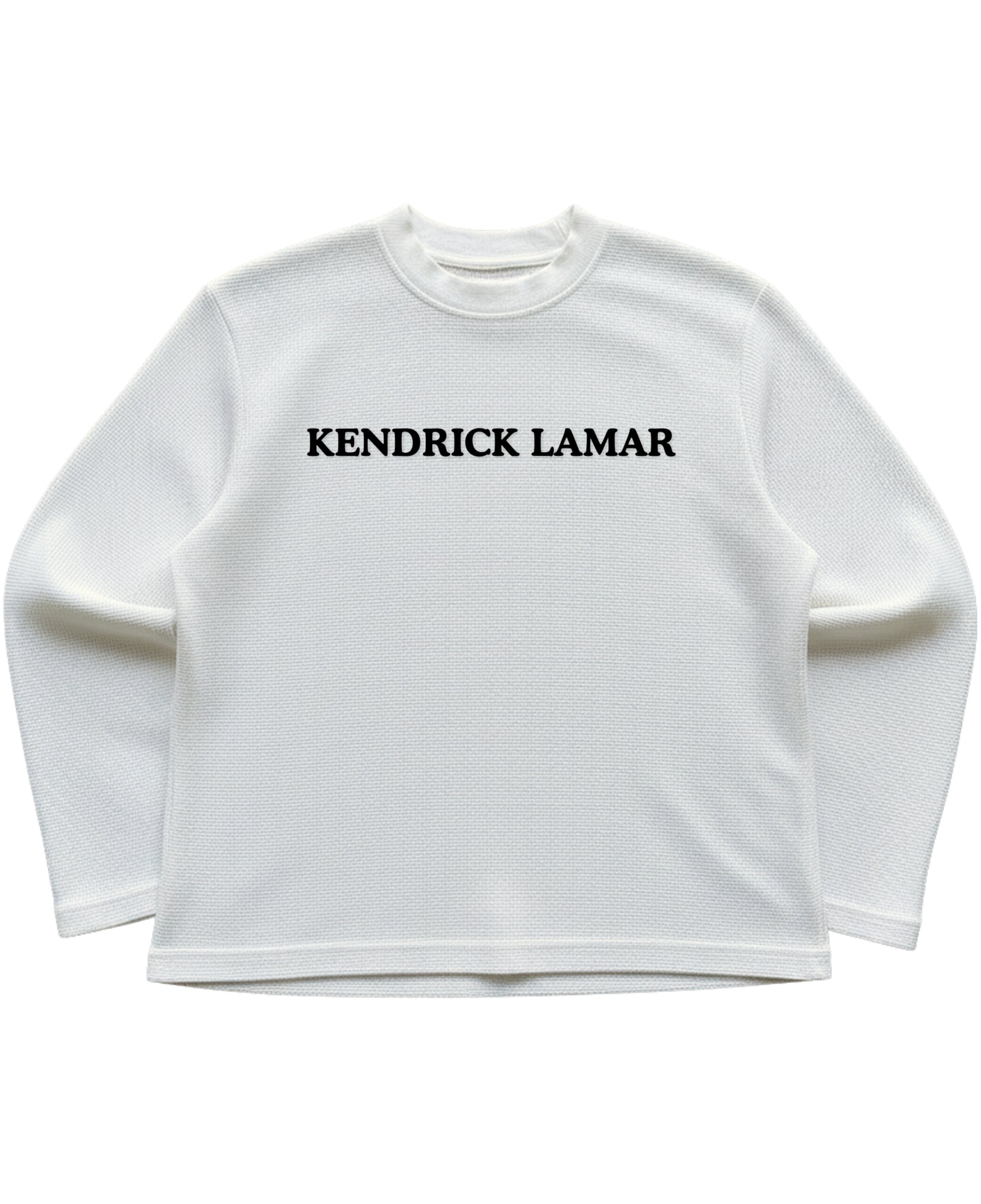 Off-white waffle knit oversized full-sleeve Front Design