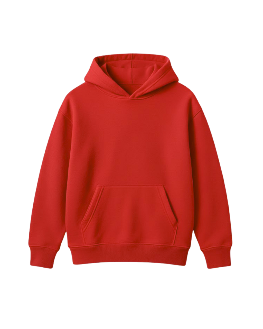 PLAIN HEAVYWEIGHT RED HOODIE